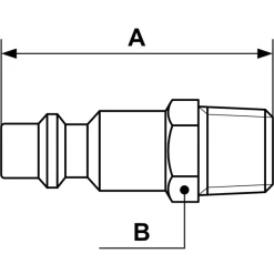 Embout Fileté Mâle Conique 8 Mm R 3/8 : Prevost IRP 086152