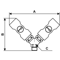 Distributeur 2 Directions Taraudé Mâle G3/4 - ISI08 Prevost ISI 088154