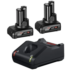 Pack Bosch De 2 Batteries GBA 12V 6AH Avec Chargeur Rapide GAL 12V-40