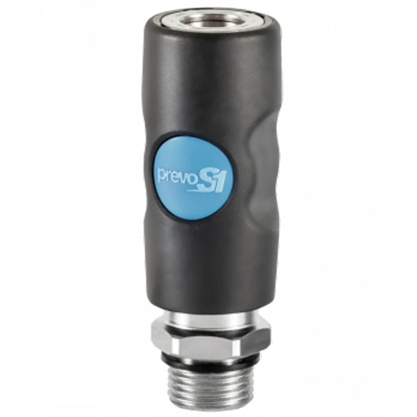 Prevost Raccord Rapide De Sécurité PREVO S1 - ISI 08 - Filetage Mâle BSPP G 3/8" 3 Prevost Raccord Rapide De Sécurité PREVO S1 - ISI 08 - Filetage Mâle BSPP G 3/8"
