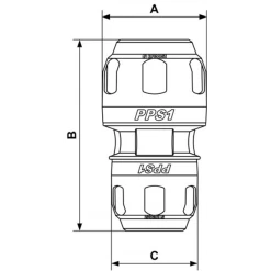 Réduction Aluminium - PPS1 MR2520 Prevost - Pour Tube De Diamètre Ext. 20 Mm