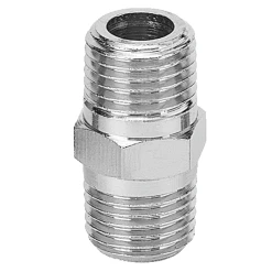 Prevost Mamelon Double Mâle Laiton Nickelé R 1/4" X R 1/4" A2 1414