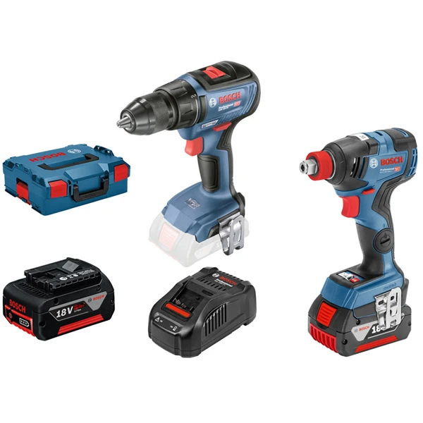 Set Bosch Visseuse à Chocs GDX 18V-200 + Perceuse Visseuse GSR 18V-55 2 Batterie 4Ah Chargeur L-Boxx 4 Set Bosch Visseuse à Chocs GDX 18V-200 + Perceuse Visseuse GSR 18V-55 2 Batterie 4Ah Chargeur L-Boxx – Image 2