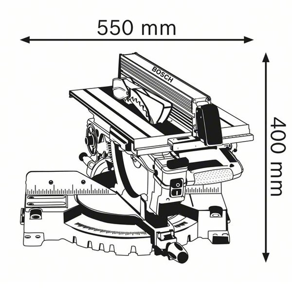 Scie à Table Et à Onglets GTM 12 JL 1800W 305mm Bosch 0 601 B15 001 6 Scie à Table Et à Onglets GTM 12 JL 1800W 305mm Bosch 0 601 B15 001 – Image 4
