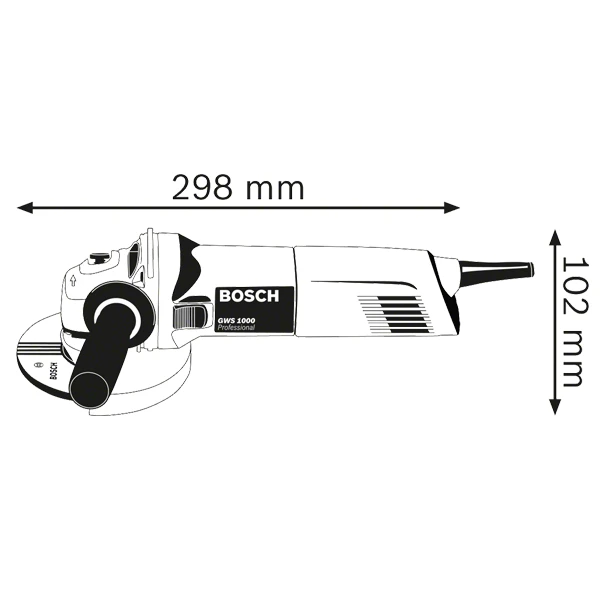 Meuleuse Angulaire Filaire Bosch GWS 1000 125 Mm 11000 Tr / Min 1000W 3 Meuleuse Angulaire Filaire Bosch GWS 1000 125 Mm 11000 Tr / Min 1000W