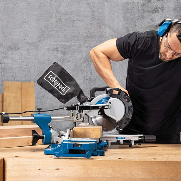 Scie à Onglet Radiale Scheppach Ø216 Mm - HM216 Avec 2 Lames 3 Scie à Onglet Radiale Scheppach Ø216 Mm - HM216 Avec 2 Lames
