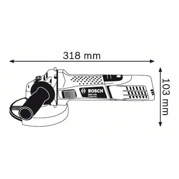 Meuleuse Angulaire Bosch GWS 7-125 Professional 0601388108 5 Meuleuse Angulaire Bosch GWS 7-125 Professional 0601388108 – Image 3
