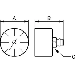 Manomètre Boîtier Rond Diamètre 50 Mm 0 - 4 Bar : Prevost MT RA0450 8 Manomètre Boîtier Rond Diamètre 50 Mm 0 - 4 Bar : Prevost MT RA0450 -Kranzle-boutique imageproduct361408 2