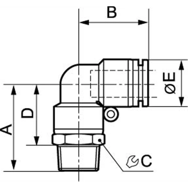 Coude 90° Mâle Conique Orientable 1/4" Pour Tube Diamètre Extérieur 10 Mm Prevost RPC MR1001 4 Coude 90° Mâle Conique Orientable 1/4" Pour Tube Diamètre Extérieur 10 Mm Prevost RPC MR1001 – Image 2