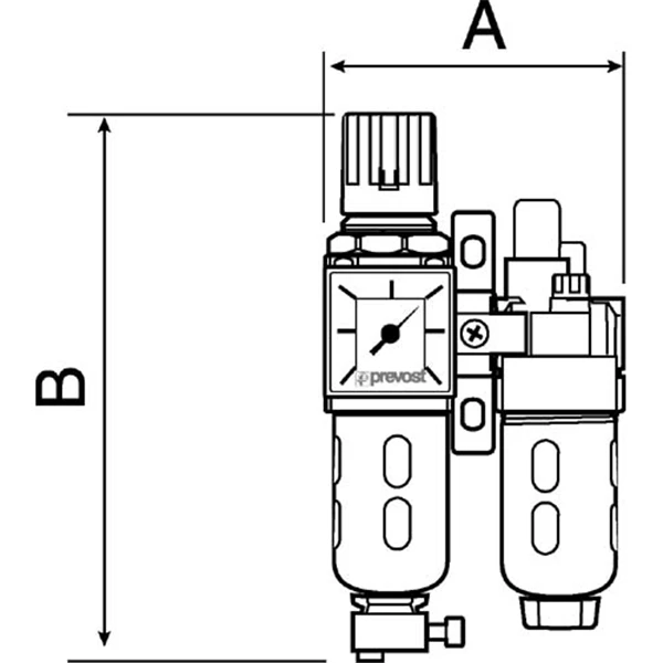 Filtre Régulateur Lubrificateur Alto 1 - 2 Blocs G 1/4 Prevost KTB SM1IS 4 Filtre Régulateur Lubrificateur Alto 1 - 2 Blocs G 1/4 Prevost KTB SM1IS – Image 2