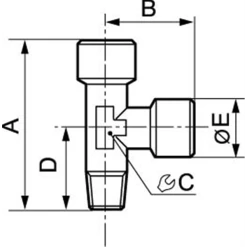 Té égal Femelle Mâle Conique En Bout G1/2 X R1/2 : Prevost A13 1212
