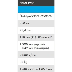 Diam Industries Scie Table Coupe Carreaux XXL PRIME120S 230V 2,2 KW Disque Ø 350 Mm 13 Diam Industries Scie Table Coupe Carreaux XXL PRIME120S 230V 2,2 KW Disque Ø 350 Mm -Kranzle-boutique prime 120s 1