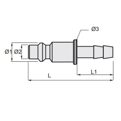 Lacmé Lot 2 Embouts Raccord Rapide Air Comprimé ISO 6150B Ø 5,5 Mm Lacmé