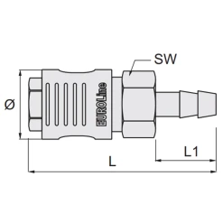 Lacmé Coupleur Rapide Pour Tuyau Diamètre Intérieur 8 Mm Lacmé 362.104