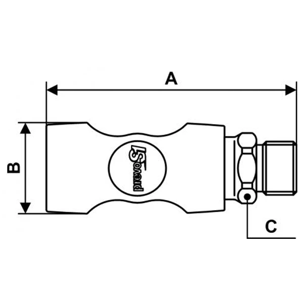 Prevost Raccord Rapide De Sécurité PREVO S1 - ISI 08 - Filetage Mâle BSPP G 1/2" 4 Prevost Raccord Rapide De Sécurité PREVO S1 - ISI 08 - Filetage Mâle BSPP G 1/2" – Image 2