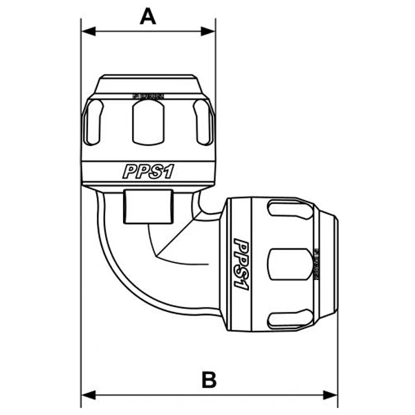 Coude égal Alu à 90° Prevost PPS1 9C25 Pour Tube 25 Mm 4 Coude égal Alu à 90° Prevost PPS1 9C25 Pour Tube 25 Mm – Image 2